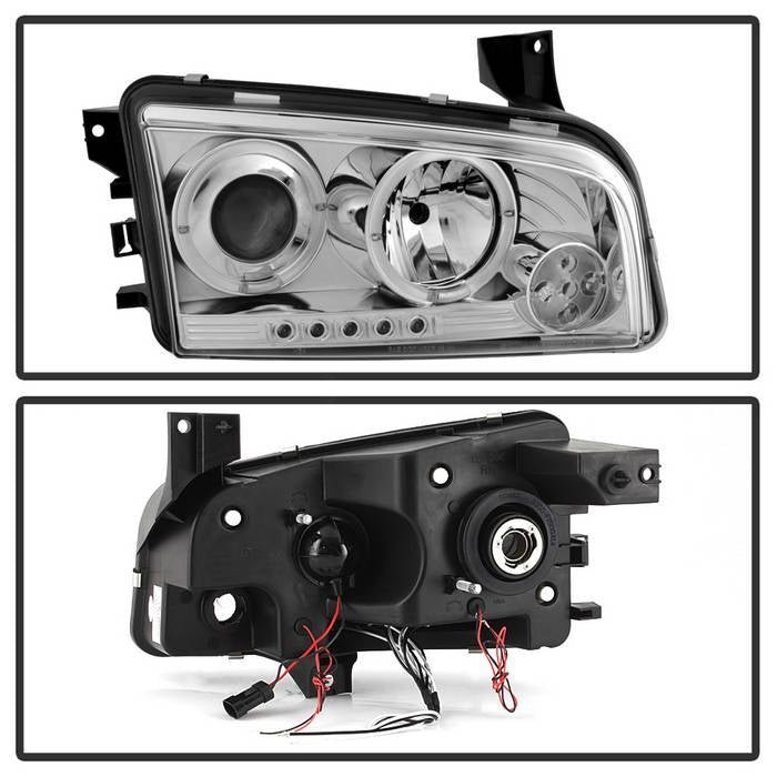 Dodge Charger 06-10 Projector Headlights- Chrome