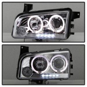 Dodge Charger 06-10 Projector Headlights- Chrome - Image 8