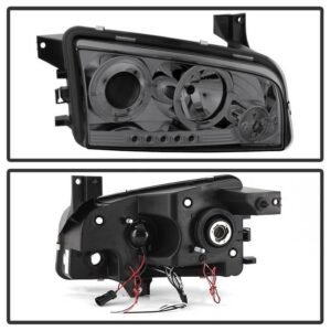 Dodge Charger 06-10 Projector Headlights - Smoke - Image 2