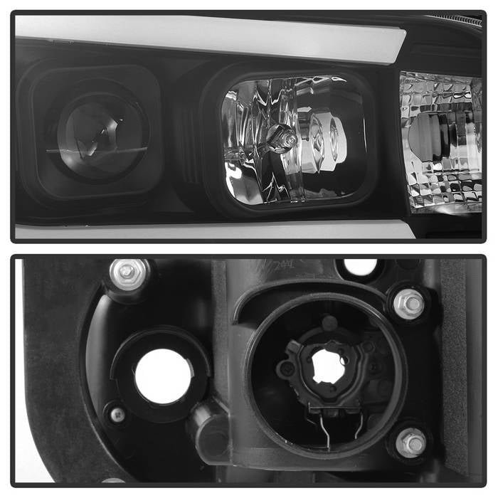 Dodge Charger 06-10 Projector Headlights - Light Bar LED - Black
