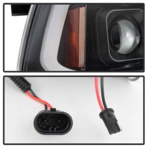 Dodge Charger 06-10 Projector Headlights - Light Bar LED - Black - Image 4