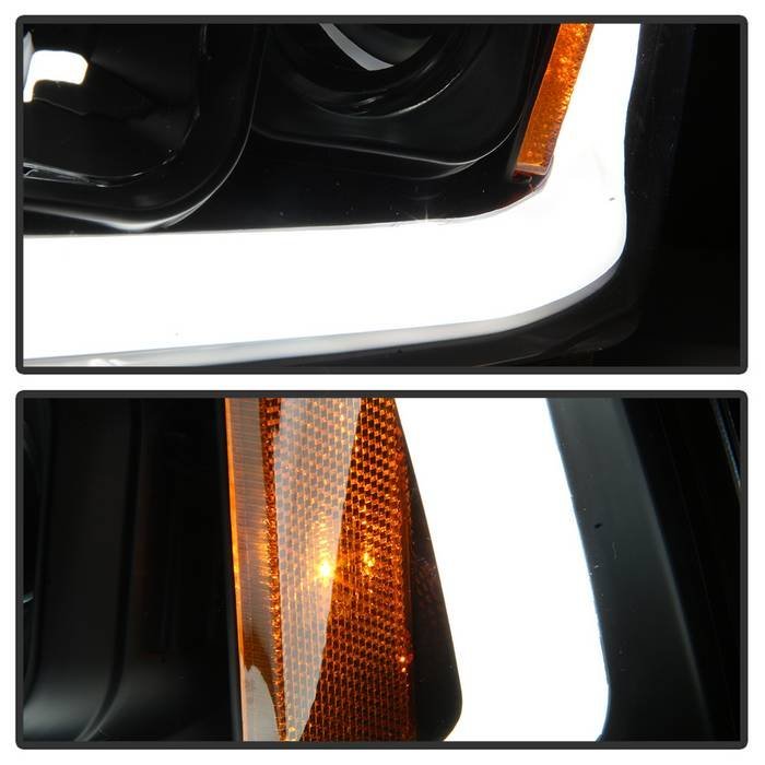 Dodge Charger 06-10 Projector Headlights - Light Bar LED - Black