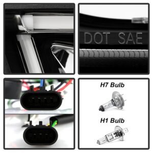 Dodge Charger 11-14 Projector Headlights - Light Tube DRL - Black - Image 6