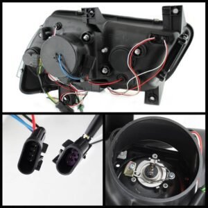 Dodge Charger 11-14 Projector Headlights  - Light Tube DRL - Chrome - Image 2
