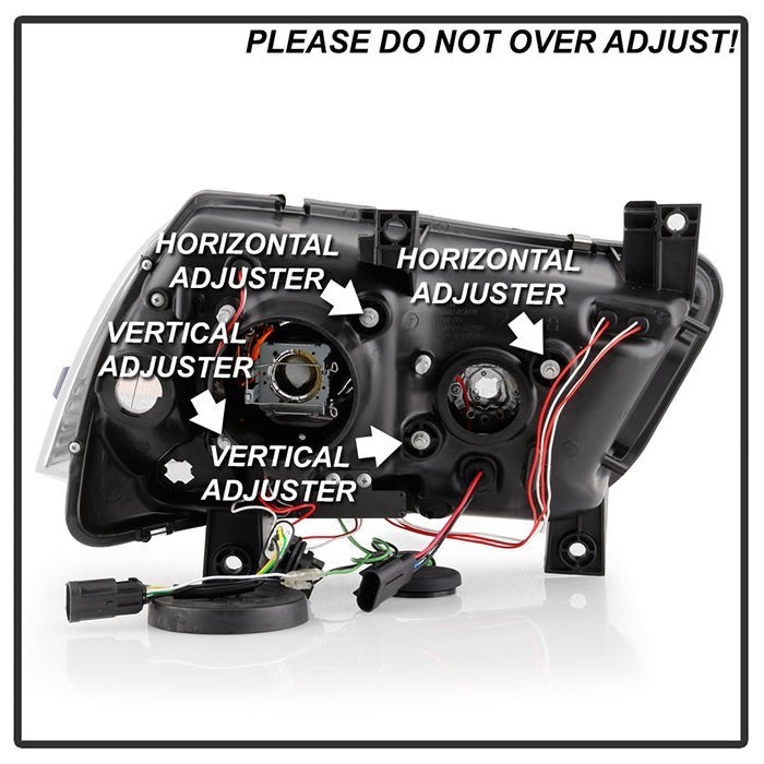 Dodge Charger 11-14 Projector Headlights - Light Tube DRL - Black
