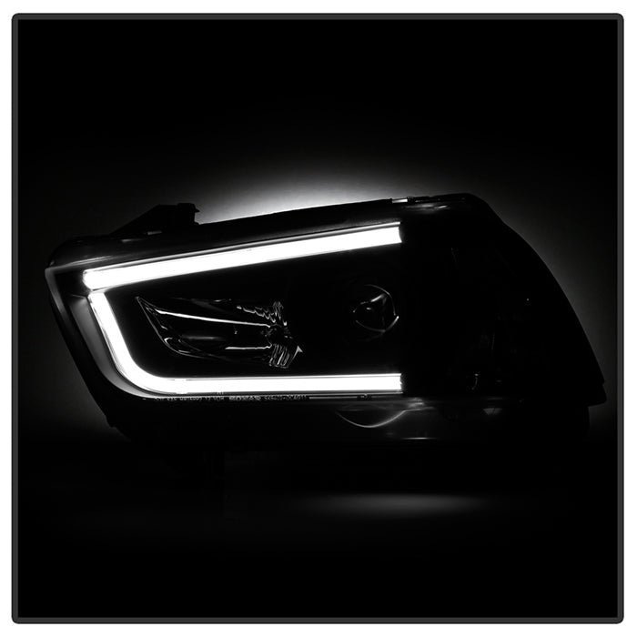 Dodge Charger 11-14 Projector Headlights - Light Tube DRL - Black