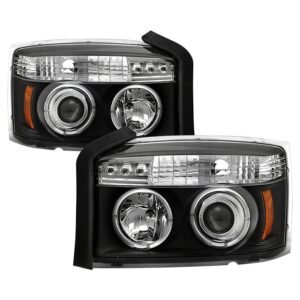 Dodge Dakota 05-07 Projector Headlights - LED Halo - Black - Image 1