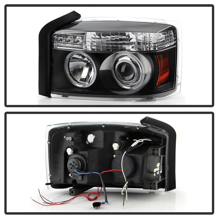 Dodge Dakota 05-07 Projector Headlights - LED Halo - Black