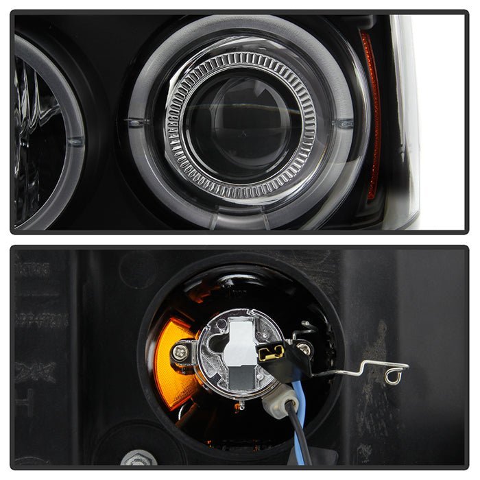 Dodge Dakota 05-07 Projector Headlights - LED Halo - Black