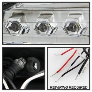 Dodge Dakota 05-07 Projector Headlights - LED Halo - Black - Image 4
