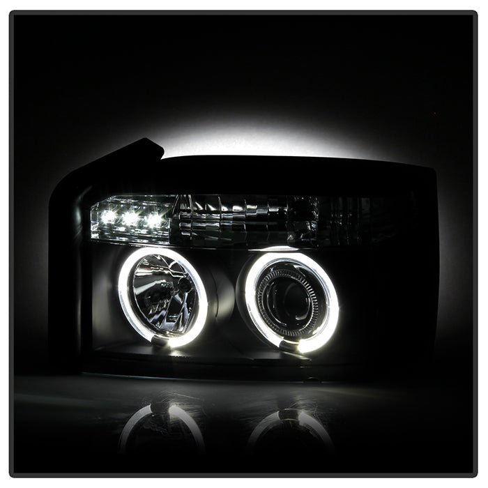 Dodge Dakota 05-07 Projector Headlights - LED Halo - Black