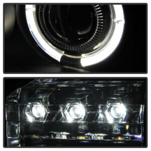Dodge Dakota 05-07 Projector Headlights - LED Halo - Black - Image 9