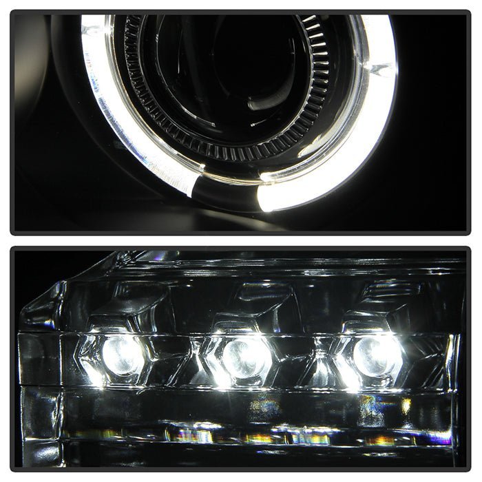 Dodge Dakota 05-07 Projector Headlights - LED Halo - Black
