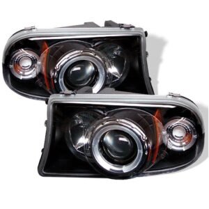 Dodge Dakota 97-04 / Durango 98-03 Projector Headlights - LED Halo - Black - Image 1