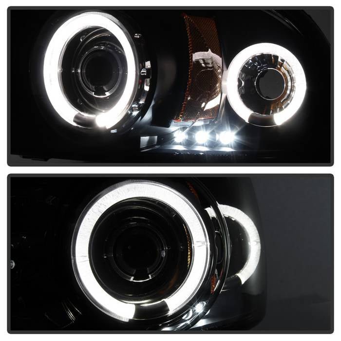 Dodge Dakota 97-04 / Durango 98-03 Projector Headlights - LED Halo - Black