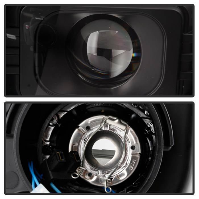 Dodge Durango 2004 - 2006 Projector Headlights - Signal-3557(Included) - Black