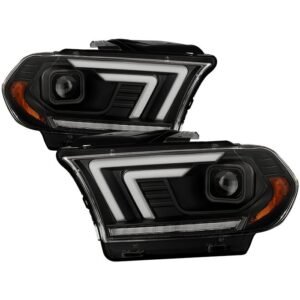 Dodge Durango 2011-2013 Projector Headlights - Sequential LED Turn Signal - - Black - Image 1