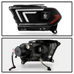 Dodge Durango 2011-2013 Projector Headlights - Sequential LED Turn Signal - - Black - Image 2