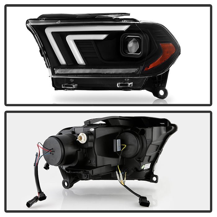 Dodge Durango 2011-2013 Projector Headlights - Sequential LED Turn Signal - - Black