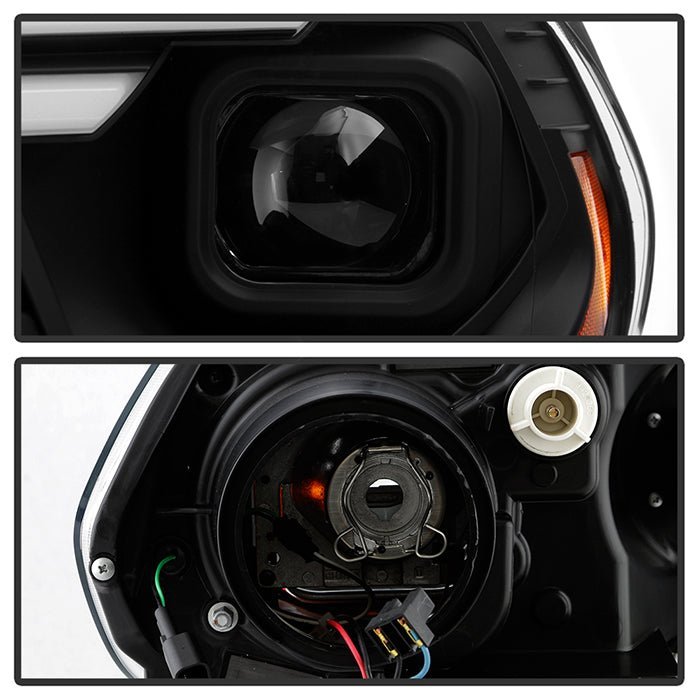 Dodge Durango 2011-2013 Projector Headlights - Sequential LED Turn Signal - - Black