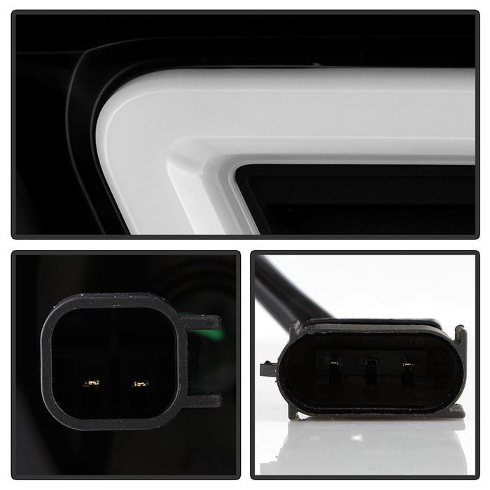 Dodge Durango 2011-2013 Projector Headlights - Sequential LED Turn Signal - - Black