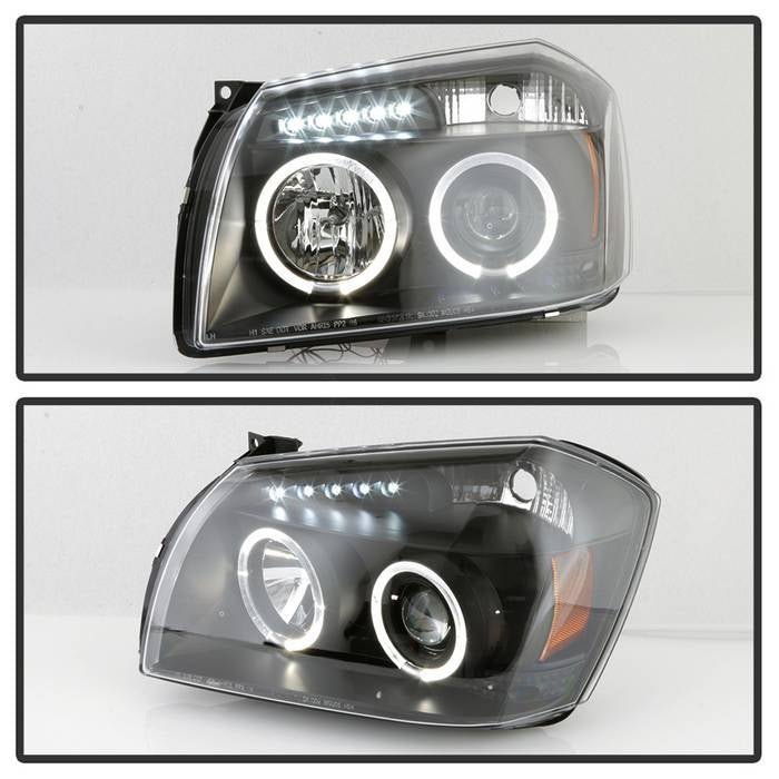 Dodge Magnum 05-07 Projector Headlights- Black