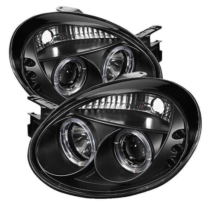 Dodge Neon 03-05 Projector Headlights - LED Halo - Black