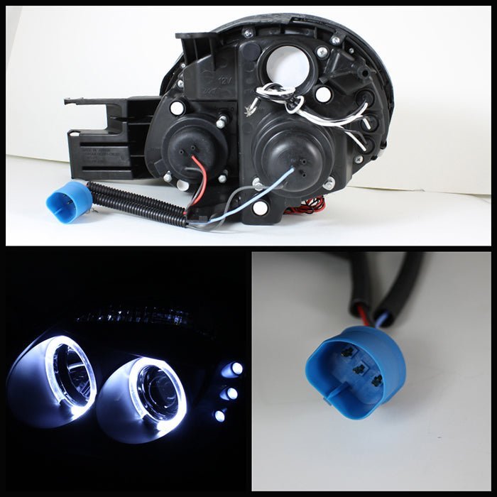 Dodge Neon 03-05 Projector Headlights - LED Halo - Black