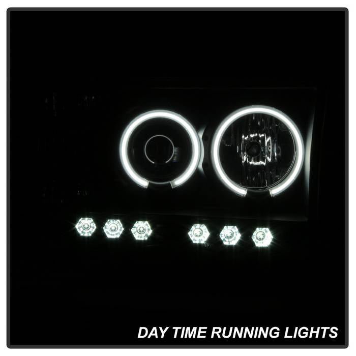 Dodge Ram 1500 02-05 / Ram 2500/3500 03-05 Projector Headlights - LED- Black Smoke