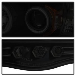 Dodge Ram 1500 02-05 / Ram 2500/3500 03-05 Projector Headlights - LED- Black Smoke - Image 4