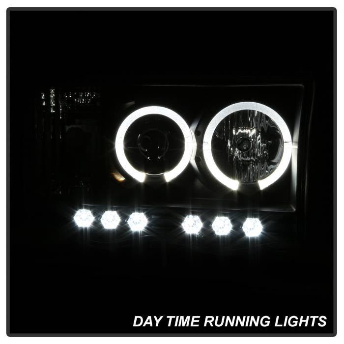 Dodge Ram 1500 02-05 / Ram 2500/3500 03-05 Projector Headlights - LED Halo - Black