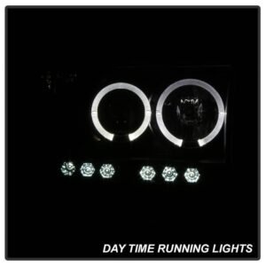 Dodge Ram 1500 02-05 / Ram 2500/3500 03-05 Projector Headlights - LED Halo - Black Smoke - Image 9
