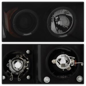 Dodge Ram 1500 02-05 / Ram 2500/3500 03-05 Projector Headlights - LED Halo - Black Smoke - Image 3