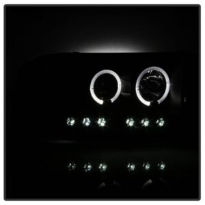 Dodge Ram 1500 02-05 / Ram 2500/3500 03-05 Projector Headlights - LED Halo - Black Smoke - Image 6