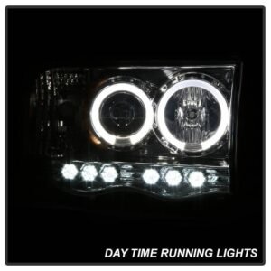 Dodge Ram 1500 02-05 / Ram 2500/3500 03-05 Projector Headlights - LED Halo - Chrome - Image 9