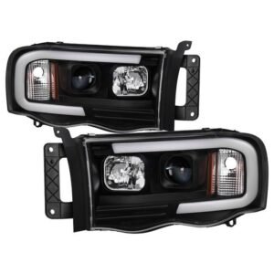 Dodge Ram 1500 02-05 / Ram 2500/3500 03-05 Light Bar Projector Headlights - Black - Image 1