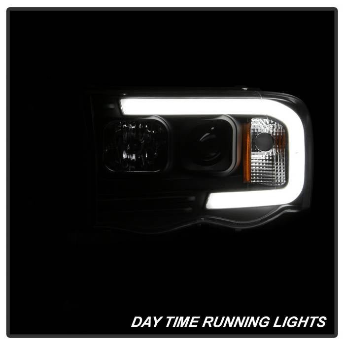 Dodge Ram 1500 02-05 / Ram 2500/3500 03-05 Light Bar Projector Headlights - Black