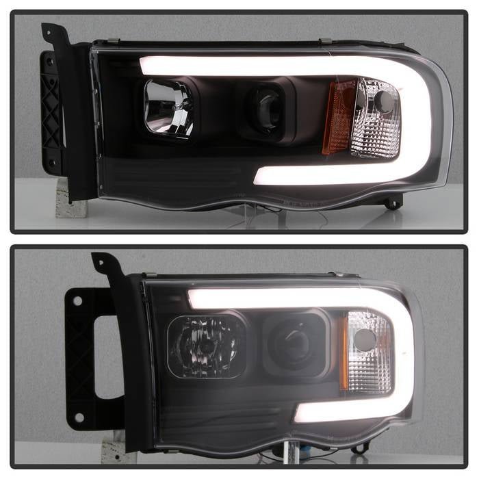 Dodge Ram 1500 02-05 / Ram 2500/3500 03-05 Light Bar Projector Headlights - Black