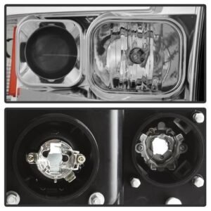 Dodge Ram 1500 02-05 / Ram 2500/3500 03-05 Projector Headlights - Light Bar DRL - Chrome - Image 3
