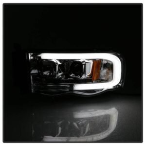 Dodge Ram 1500 02-05 / Ram 2500/3500 03-05 Projector Headlights - Light Bar DRL - Chrome - Image 6