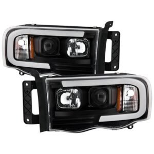 Dodge Ram 1500 2002-2005 / Ram 2500/3500 2003-2005 Equipped Headlights - Black - Image 1