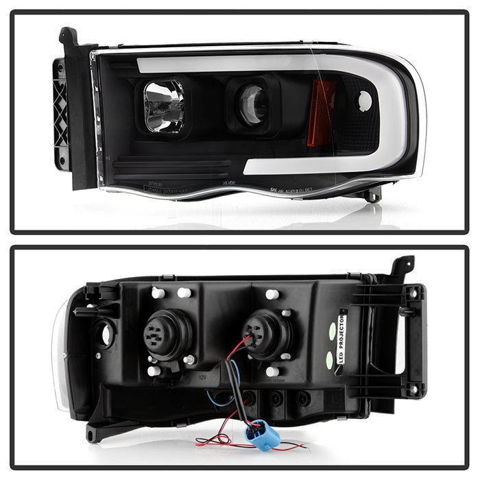 Dodge Ram 1500 2002-2005 / Ram 2500/3500 2003-2005 Equipped Headlights - Black