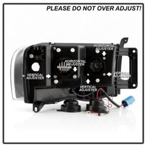 Dodge Ram 1500 2002-2005 / Ram 2500/3500 2003-2005 Equipped Headlights - Black - Image 7