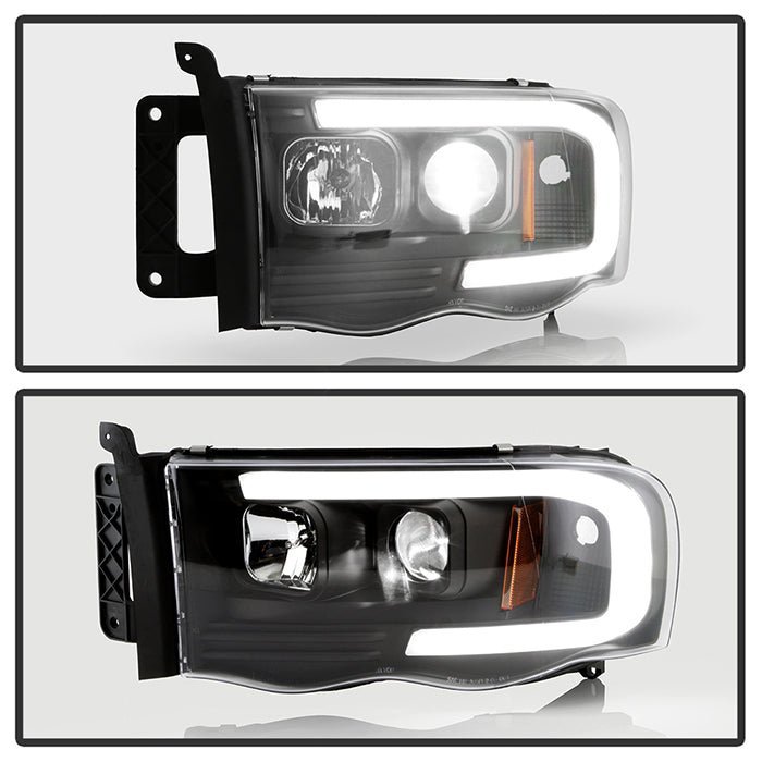 Dodge Ram 1500 2002-2005 / Ram 2500/3500 2003-2005 Equipped Headlights - Black