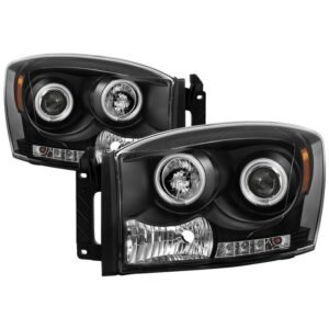 Dodge Ram 1500 06-08 / Ram 2500/3500 06-09 Projector Headlights - Black - Image 1