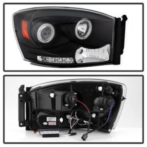 Dodge Ram 1500 06-08 / Ram 2500/3500 06-09 Projector Headlights - Black - Image 2