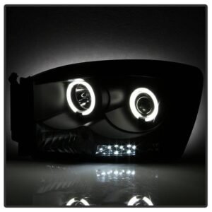 Dodge Ram 1500 06-08 / Ram 2500/3500 06-09 Projector Headlights - Black - Image 6