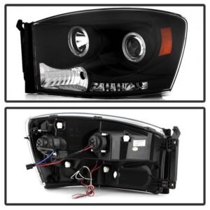 Dodge Ram 1500 06-08 / Ram 2500/3500 06-09 Projector Headlights  - Black - Image 2