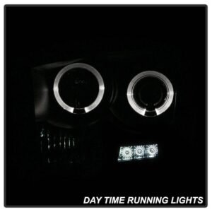 Dodge Ram 1500 06-08 / Ram 2500/3500 06-09 Projector Headlights - LED Halo - Black Smoke - Image 9