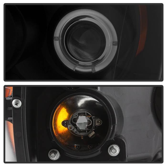 Dodge Ram 1500 06-08 / Ram 2500/3500 06-09 Projector Headlights - LED Halo - Black Smoke